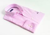 Camisa Casual Cuadro Seersucker Rosa