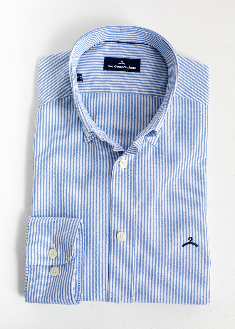 Camisa Sport Oxford Raya Azul