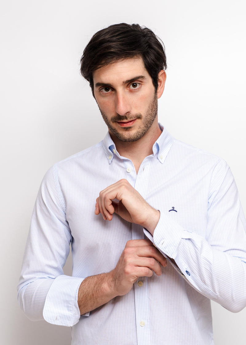 Camisa Sport Oxford Raya Celeste