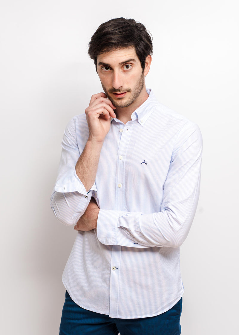 Camisa Sport Oxford Raya Celeste