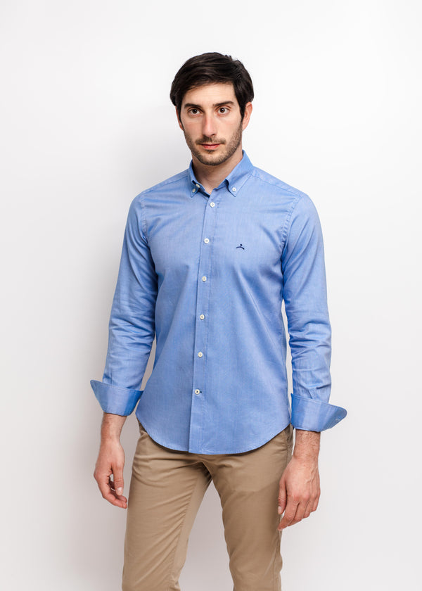 Camisa Sport Oxford Azul