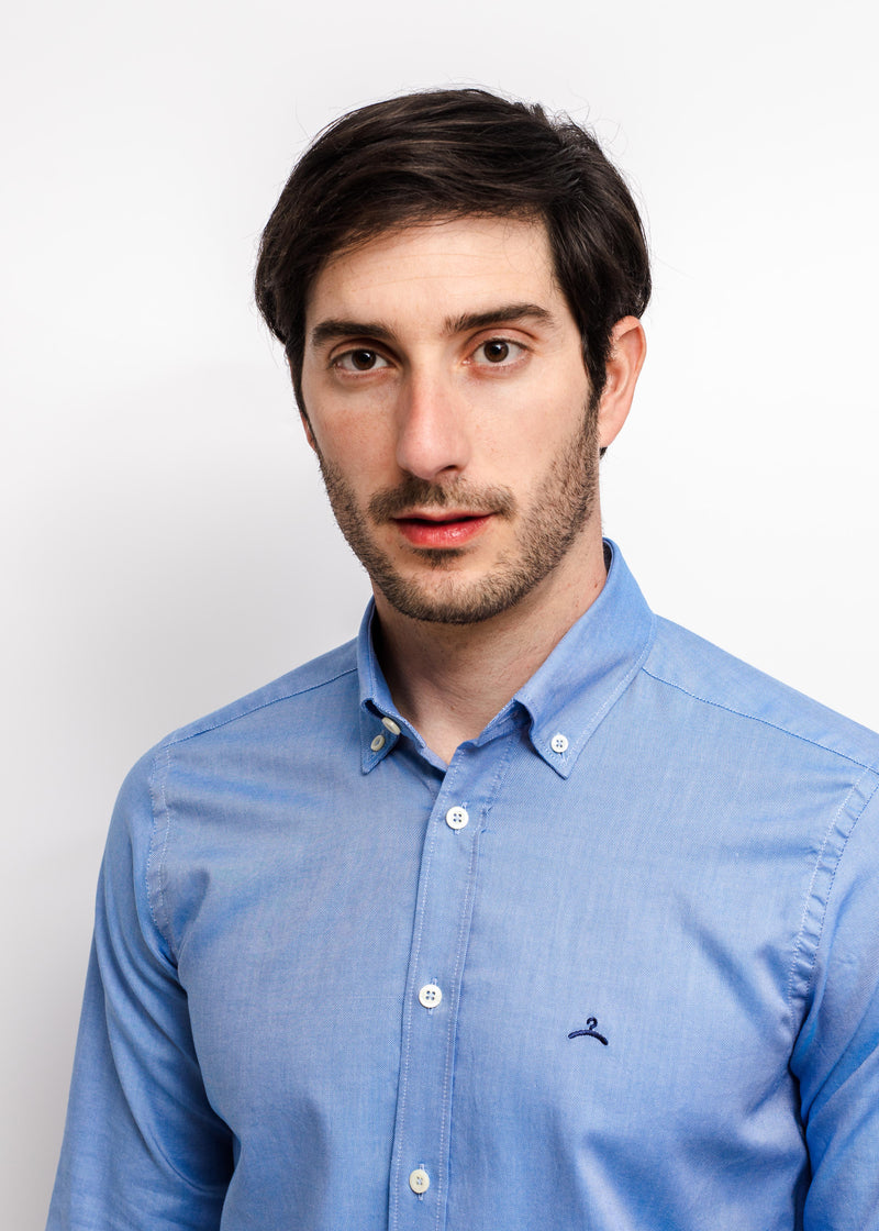 Camisa Sport Oxford Azul