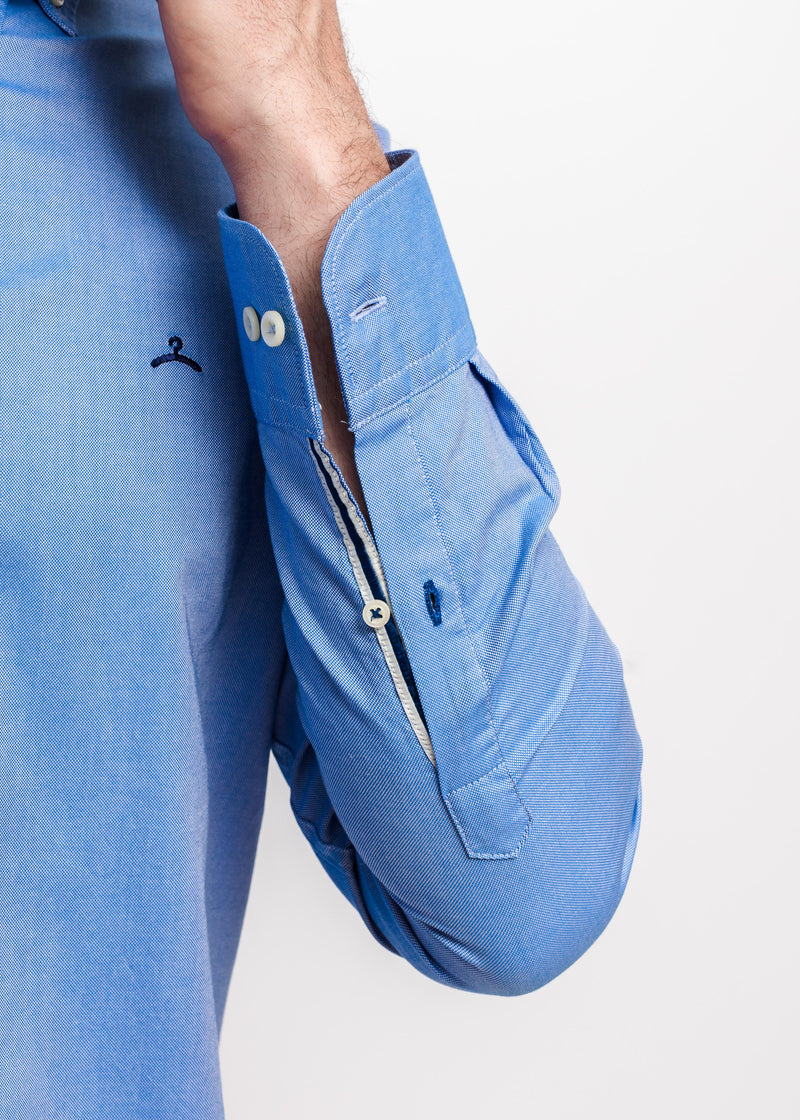 Camisa Sport Oxford Azul
