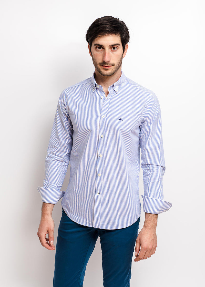 Camisa Sport Oxford Raya Azul