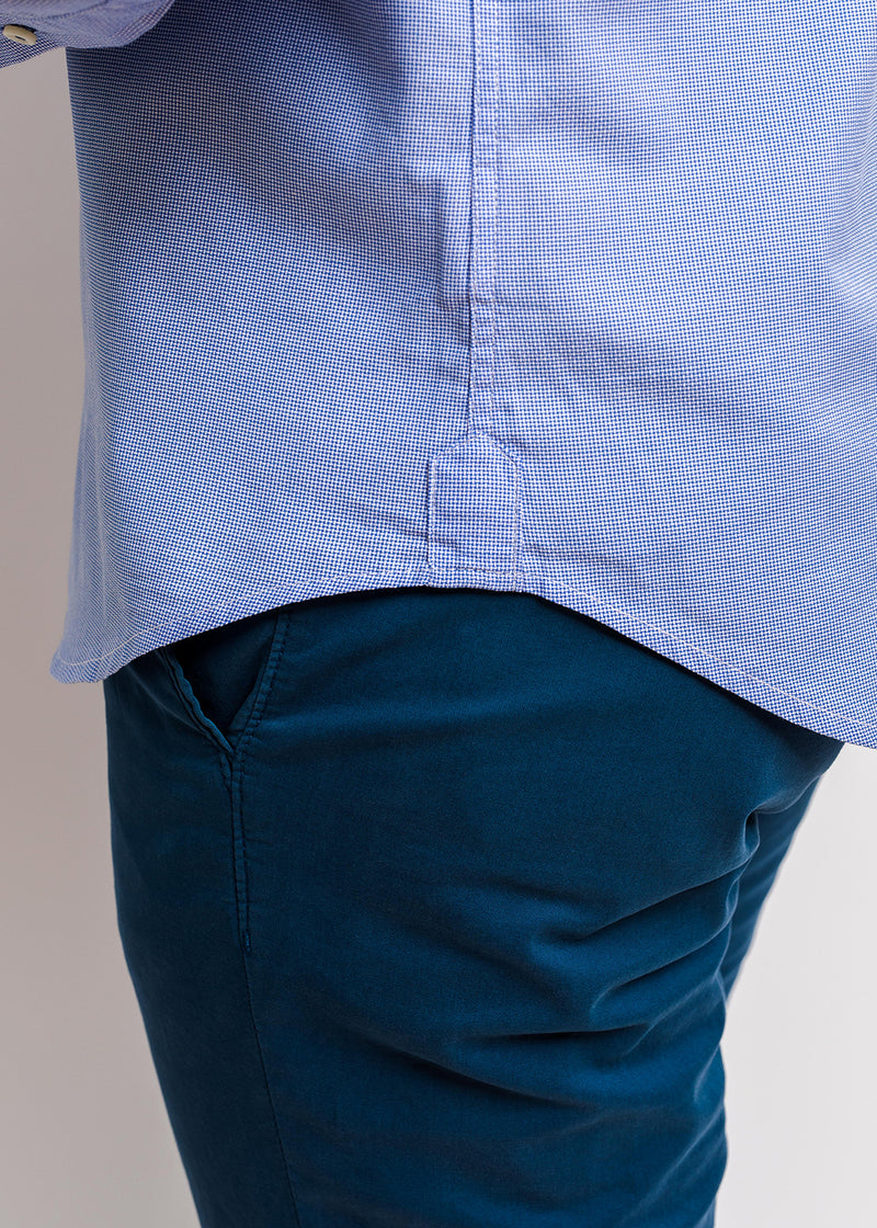 Camisa Casual Estructura Azul