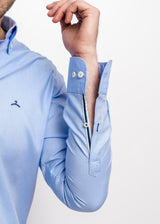 Camisa Sport Oxford Celeste